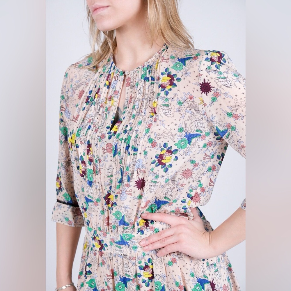Zadig & Voltaire Pink Floral Mini Dress